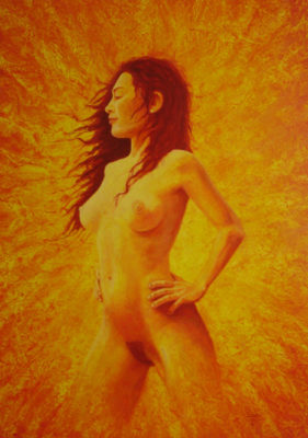painting, naked art, Izhar Rott,