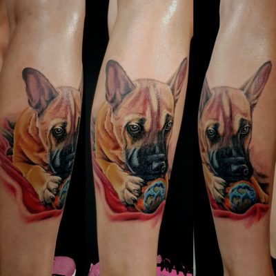 Izhar Rott Dog Tattoo
