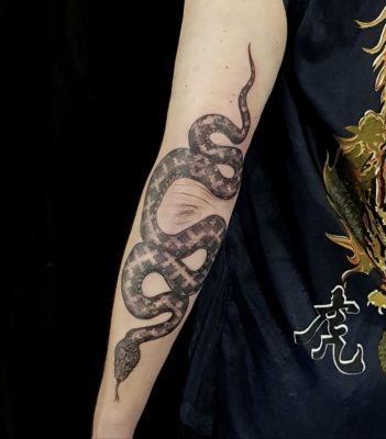 Izhar Rott Snake Tattoo