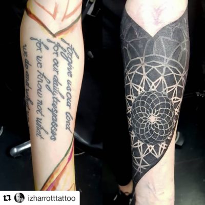 Izhar Rott Cover-up Tattoo