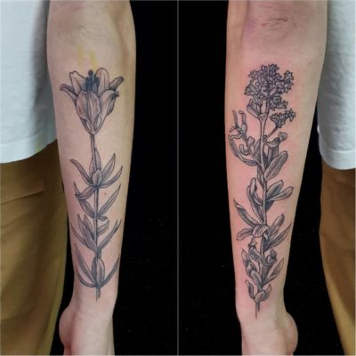 Izhar Rott Flower Tattoo