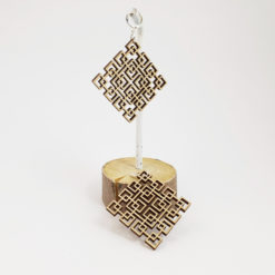 Lasercut wood, geometric earrings, Psywear, tribal jewellery, Sacred Geometry Jewelry,