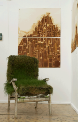 Land art, trash art, exhibition, Aberystwyth, rust art, rust print