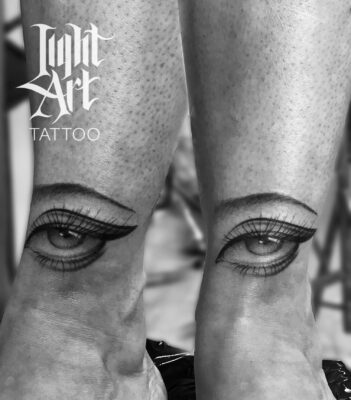 Lightart tattoo, eye tattoo