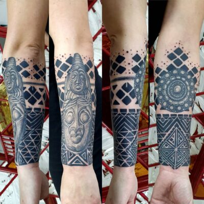 Izhar Rott Tattoo, patterns tattoo, sacred geometry, arm tattoo