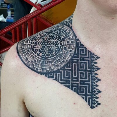 Izhar Rott Tattoo, geometric tattoo, sacred geometry