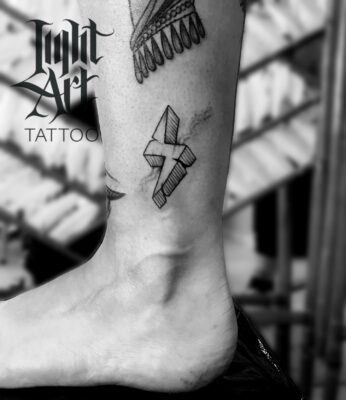 Lightart tattoo, flash tattoo, small tattoo