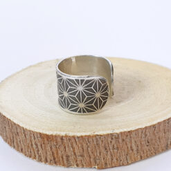 Asanoha silver ring, 925 sterling silver, sacred geometry ring, silver jewellery