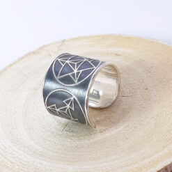 silver ring, 925 sterling silver, sacred geometry ring, silver jewellery, The Merkaba