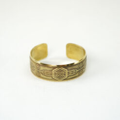 Art Deco Geometric Brass Bracelet